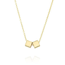 Load image into Gallery viewer, Yellow gold cubes necklace