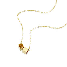 Load image into Gallery viewer, Yellow gold cubes necklace
