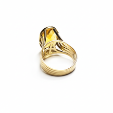 Load image into Gallery viewer, the back of a very unique citrine ring