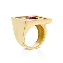 Load image into Gallery viewer, Custom Ruby Cocktail Ring in 14K Yellow Gold