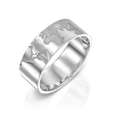Load image into Gallery viewer, World map gold ring