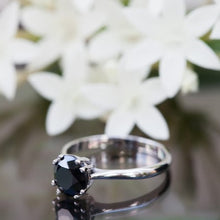 Load image into Gallery viewer, Black diamond engagement ring