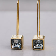 Load image into Gallery viewer, Long drop Earrings with Swarovski