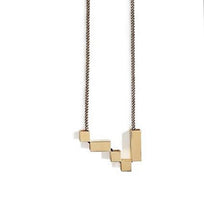 Load image into Gallery viewer, Asymmetric tetris necklace