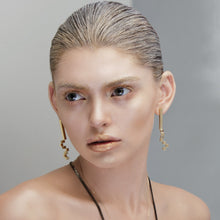 Load image into Gallery viewer, Architectural Long stud earrings