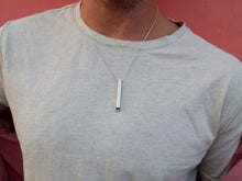 Load image into Gallery viewer, Sterling Silver bar pendant