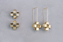 Load image into Gallery viewer, Drop Cross Earrings