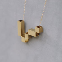 Load image into Gallery viewer, Asymmetric tetris necklace