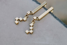 Load image into Gallery viewer, Architectural Long stud earrings