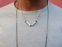 Load image into Gallery viewer, sterling silver V pendant
