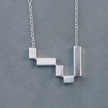 Load image into Gallery viewer, Asymmetric tetris necklace