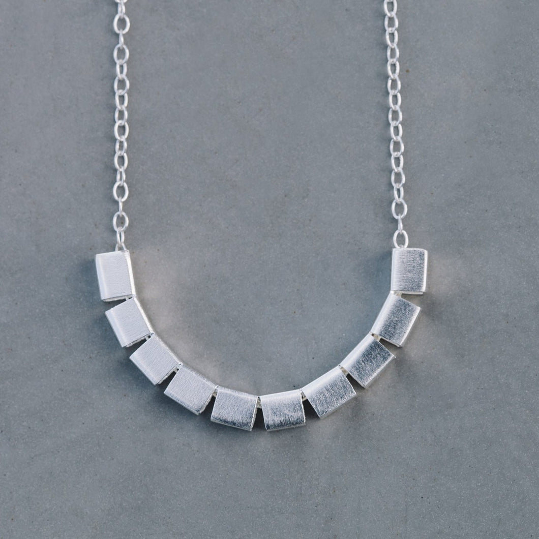 Silver half moon Necklace