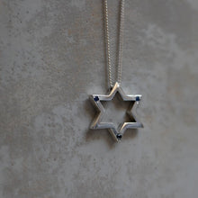 Load image into Gallery viewer, star of david set with 3 sapphires
