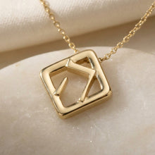 Load image into Gallery viewer, 14K Yellow Gold Hebrew Letter &amp; Name Necklace
