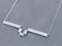 Load image into Gallery viewer, Silver Symmetric stairs necklace
