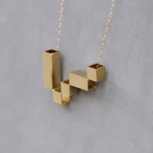 Load image into Gallery viewer, Asymmetric tetris necklace
